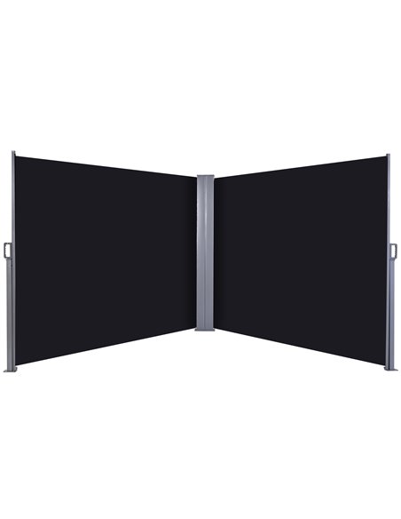 Outsunny 6 x 1.8M Steel Frame Retractable Double-Sided Awning, Black 840-209V01BK - pic 44437 | FastDaddyshop
