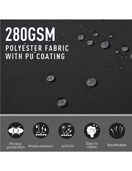 Outsunny Steel Frame Retractable Double-Sided Awning Black 840-209V01BK - pic 44444 | FastDaddyshop