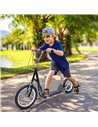 HOMCOM Teen Scooter Push Kick Scooters for Kids with Rubber Wheels Adjustable Handlebar Front Rear Dual Brakes Kickstand, for 5+
