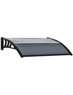 Outsunny 100 x 80cm Outdoor Window Rain Shelter Cover, Black B70-051V01BK