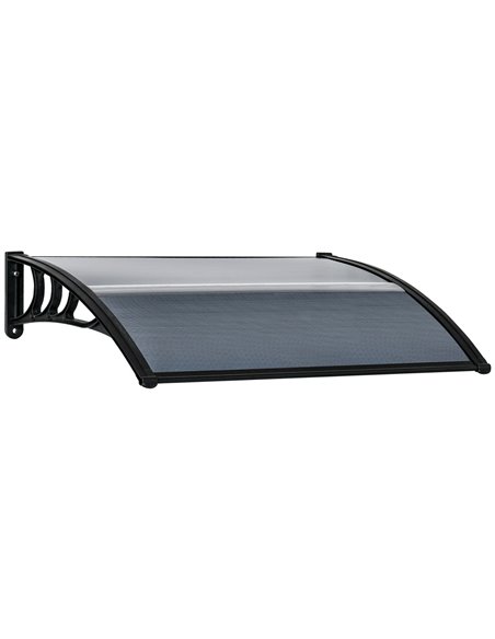 Outsunny 100 x 80cm Outdoor Window Rain Shelter Cover, Black B70-051V01BK - pic 44464 | FastDaddyshop