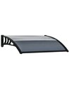 Outsunny 100 x 80cm Outdoor Window Rain Shelter Cover, Black B70-051V01BK