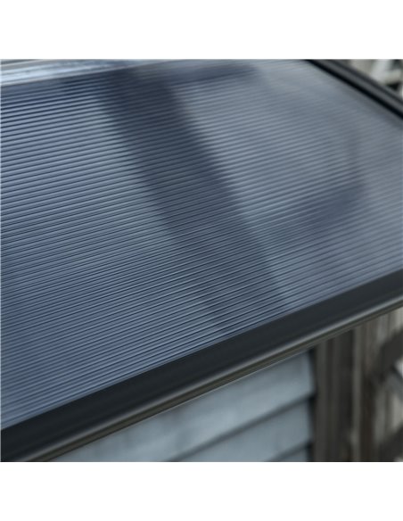 Outsunny Door Canopy Awning Outdoor Window Rain Shelter Cover for Front/Back Door Porch Black 100 x 80cm B70-051V01BK - pic 44471 | FastDaddyshop