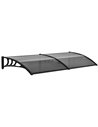 Outsunny 200 x 75cm Outdoor Window Rain Shelter Cover, Black B70-051BK