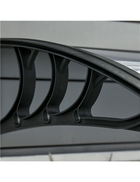 Outsunny Door Canopy Awning Outdoor Window Rain Shelter Cover for Front/Back Door Porch Black 200 x 75cm B70-051BK - pic 44488 | FastDaddyshop