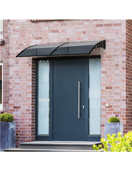 Outsunny Door Canopy Awning Outdoor Window Rain Shelter Cover for Front/Back Door Porch Black 200 x 75cm B70-051BK - pic 44490 | FastDaddyshop