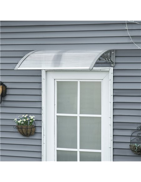 Outsunny Door Canopy Awning Outdoor Window Rain Shelter Cover for Front/Back Door Porch Clear 100 x 80cm B70-051V01 - pic 44492 | FastDaddyshop