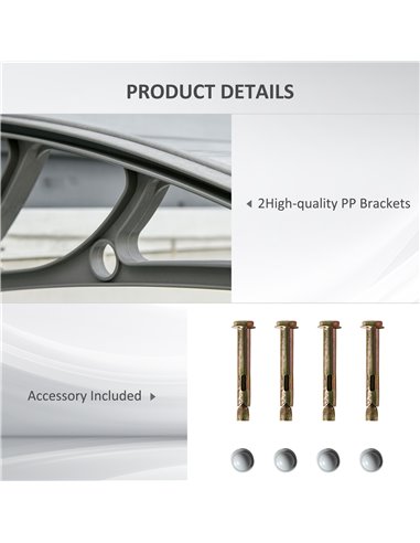 Outsunny Door Canopy Awning Outdoor Window Rain Shelter Cover for Front/Back Door Porch Clear 100 x 80cm B70-051V01