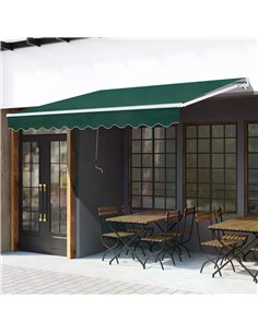 Outsunny 3 x 2m Garden Patio Awning Canopy Shelter, Green 840-149V01GN 2