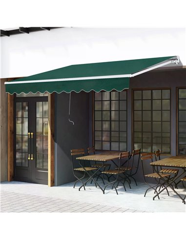 Outsunny 3 x 2m Garden Patio Awning Canopy Shelter, Green 840-149V01GN