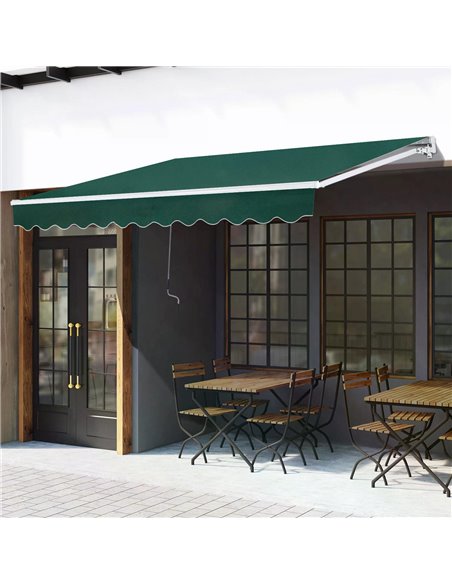 Outsunny 3 x 2m Garden Patio Awning Canopy Shelter, Green 840-149V01GN - pic 44501 | FastDaddyshop