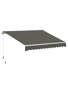 Outsunny 3 x 2m Garden Outdoor Window Awning, Grey 840-149V01GY