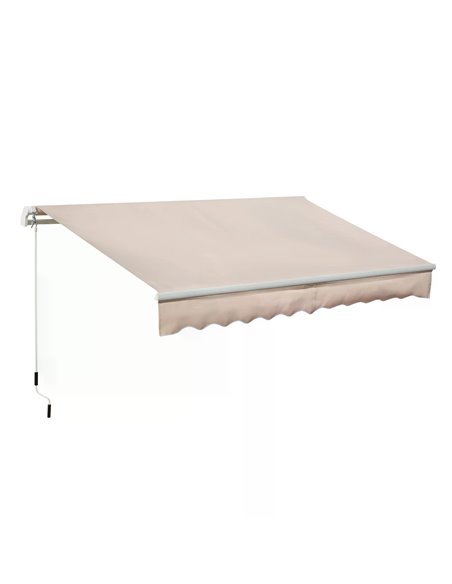 Outsunny 3 x 2m Window Awning Canopy Garden Outdoor Shelter, Beige 840-149V01BG - pic 44518 | FastDaddyshop