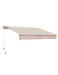 Outsunny 3.5M x 2.5M Manual Awning Canopy, Beige 840-174V01CW