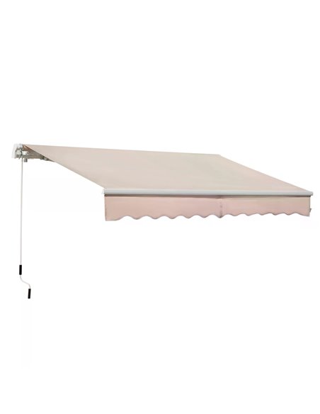 Outsunny 3.5M x 2.5M Manual Awning Canopy, Beige 840-174V01CW - pic 44527 | FastDaddyshop