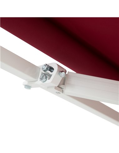 Outsunny 3.5M x 2.5M Garden Patio Manual Awning Canopy Sun Shade Shelter Retractable Winding Handle Wine Red 840-174V01WR