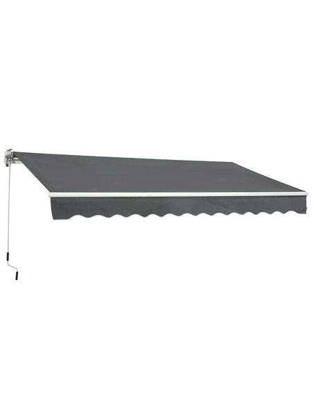 Outsunny 3.5M x 2.5M Manual Awning Canopy, Grey 840-174V01GY - pic 44545 | FastDaddyshop