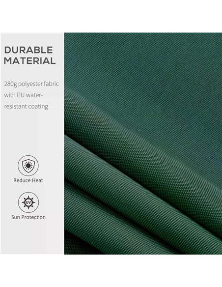 Outsunny 4x2.5m Garden Patio Manual Awning Canopy Sun Shade Shelter Retractable Manual Awning with Fittings and Crank Handle Gre - pic 44559 | FastDaddyshop