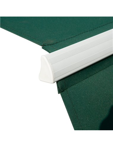 Outsunny 4x2.5m Garden Patio Manual Awning Canopy Sun Shade Shelter Retractable Manual Awning with Fittings and Crank Handle Gre