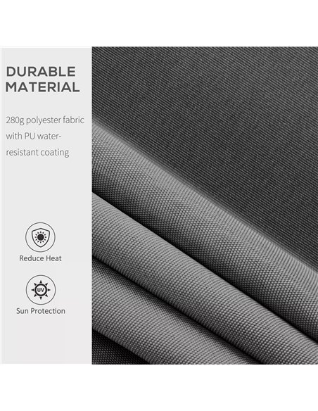 Outsunny 4x2.5m Retractable Manual Awning Window Door Sun Shade Canopy with Fittings and Crank Handle Grey 840-177V01CG - pic 44576 | FastDaddyshop