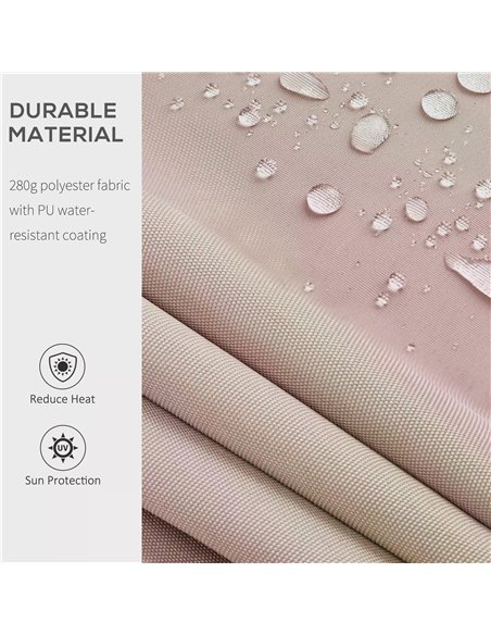 Outsunny 4x2.5m Retractable Manual Awning Window Door Sun Shade Canopy with Fittings and Crank Handle Beige 840-177V01CW - pic 44586 | FastDaddyshop