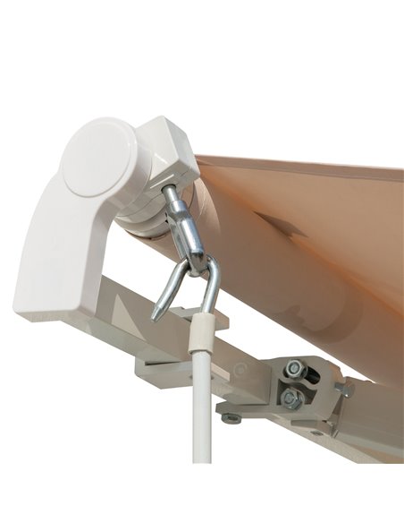 Outsunny 4x2.5m Retractable Manual Awning Window Door Sun Shade Canopy with Fittings and Crank Handle Beige 840-177V01CW - pic 44588 | FastDaddyshop