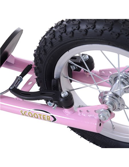 HOMCOM Teen Scooter Push Kick Scooters for Kids with Rubber Wheels Adjustable Handlebar Front Rear Dual Brakes Kickstand, for 5+ - pic 4459 | FastDaddyshop