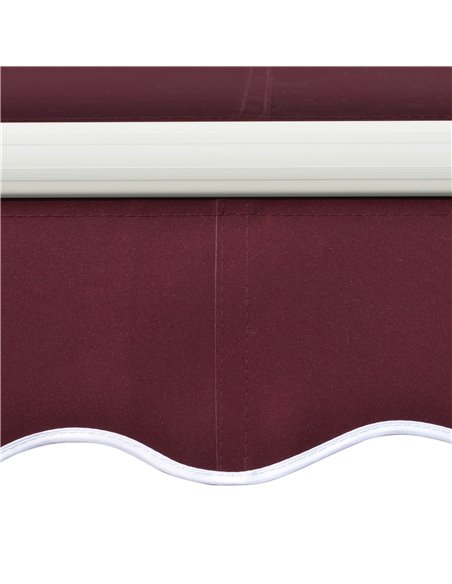 Outsunny 3x4m Garden Patio Retractable Manual Awning Window Door Sun Shade Canopy with Fittings and Crank Handle Wine Red 840-19 - pic 44598 | FastDaddyshop