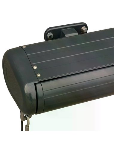 Outsunny Cassette Electric Motorised Manual Awning Door Window Patio Canopy Retractable Sun Shade w/ R/C, 300x250cm Grey 840-226