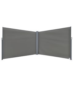 Outsunny 6 x 2m Patio Retractable Double Side Awning, Grey 840-221GY
