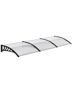 Outsunny 300 x 96cm Front Door Canopy, Outdoor Awning, Clear B70-058V03BK