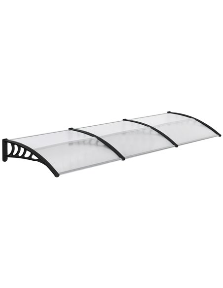 Outsunny 300 x 96cm Front Door Canopy, Outdoor Awning, Clear B70-058V03BK - pic 44662 | FastDaddyshop