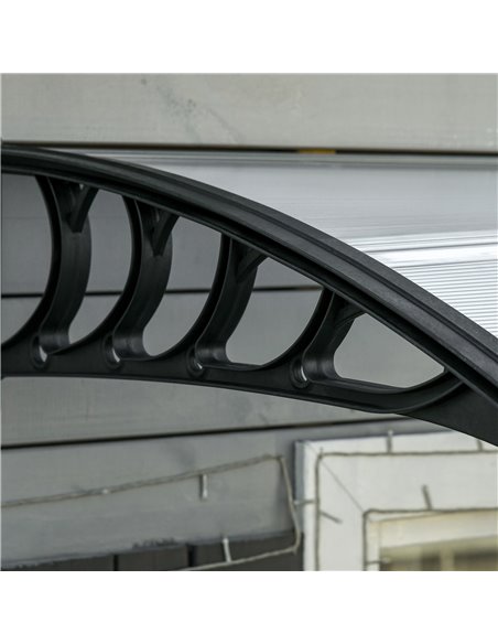Outsunny Front Door Canopy, Outdoor Awning, 300 x 96cm Rain Shelter for Window, Porch and Front/Back Door, Clear B70-058V03BK - pic 44668 | FastDaddyshop