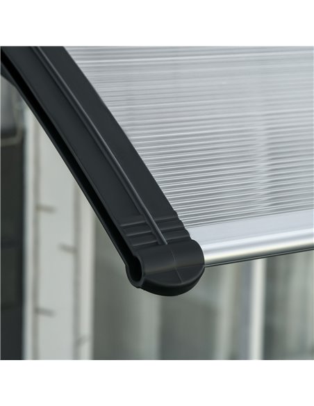 Outsunny Front Door Canopy, Outdoor Awning, 300 x 96cm Rain Shelter for Window, Porch and Front/Back Door, Clear B70-058V03BK - pic 44670 | FastDaddyshop