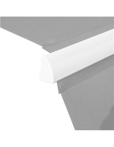 Outsunny 4x2.5m Retractable Manual Awning Window Door Sun Shade Canopy with Fittings and Crank Handle Light Grey 840-177V01LG