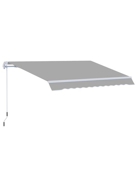 Outsunny 3 x 2m Window Patio Sun Shade Awning, Light Grey 840-149V01LG - pic 44698 | FastDaddyshop