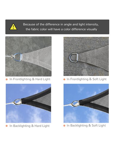 Outsunny 4 x 3m Sun Shade Sail Rectangle Canopy Outdoor Sunscreen Awning with Mounting Ropes for Garden, Patio, Party, UV Protec