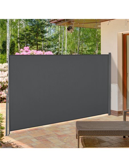 Outsunny 3x1.6M Retractable Sun Side Awning, Grey 840-196V05GY - pic 44780 | FastDaddyshop