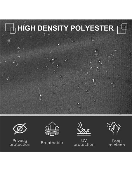 Outsunny Retractable Sun Side Awning Screen Fence Patio Garden Wall Balcony Screening Panel Outdoor Blind Privacy Divider (3x1.6 - pic 44785 | FastDaddyshop