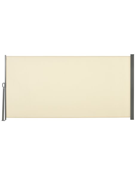 Outsunny 3x1.6M Retractable Sun Side Awning, Cream White 840-196V05CW - pic 44788 | FastDaddyshop