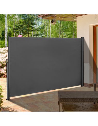 Outsunny 3x1.8M Retractable Sun Side Awning, Grey 840-196V04GY