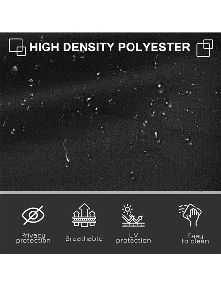Outsunny Retractable Side Awning Screen Fence Patio Garden Wall Balcony Screening Panel Outdoor Blind Privacy Divider (3x1.8M, B - pic 44812 | FastDaddyshop