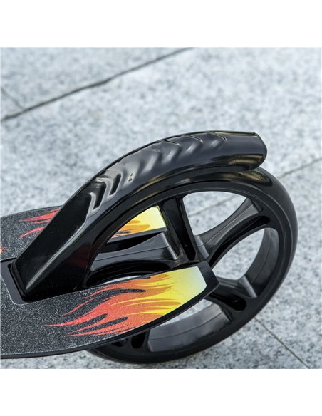 HOMCOM Kids Scooter, Toddler Foldable Kick Scooter with Adjustable Height Brake for Boys and Girls 7-14 Years, Black - pic 4483 | FastDaddyshop