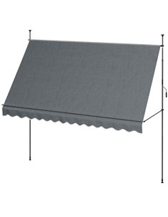 Outsunny 3.5 x 1.2m Retractable Awning, Dark Grey 840-262V04CG