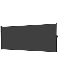 Outsunny 400 x 160cm Retractable Side Awning, Black 840-258V00BK