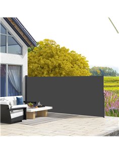 Outsunny 400 x 160cm Retractable Side Awning, Black 840-258V00BK 2