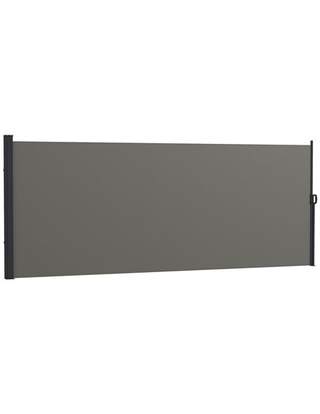 Outsunny 400 x 160cm Retractable Side Awning, Dark Grey 840-258V00CG - pic 44887 | FastDaddyshop