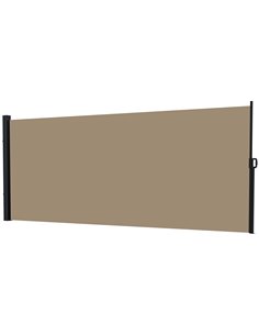 Outsunny 400 x 160cm Retractable Side Awning, Khaki 840-258V00KK