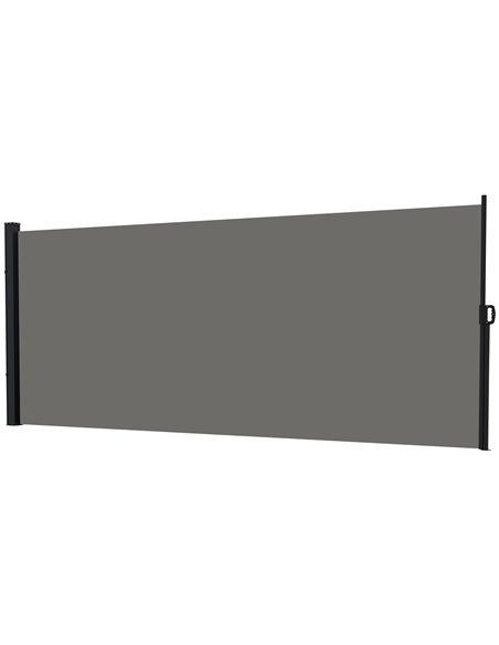 Outsunny 400 x 180cm Retractable Side Awning, Dark Grey 840-258V01CG - pic 44914 | FastDaddyshop