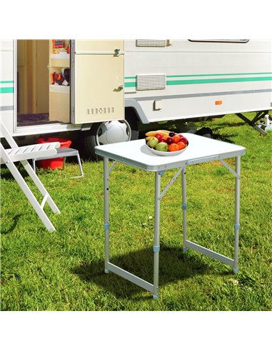Outsunny Garden Outdoor Camping Table Portable Folding Picnic Table-Silver  01-0401